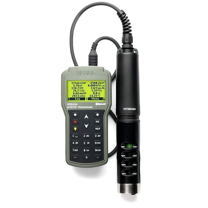 HI98494 便携式蓝牙多参数PH-EC-ORP-DO-盐度水质分析测定仪